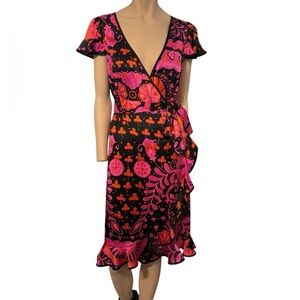 Betsey Johnson 100% Silk dress Size 10 Retro Avant Garde Y2K unique